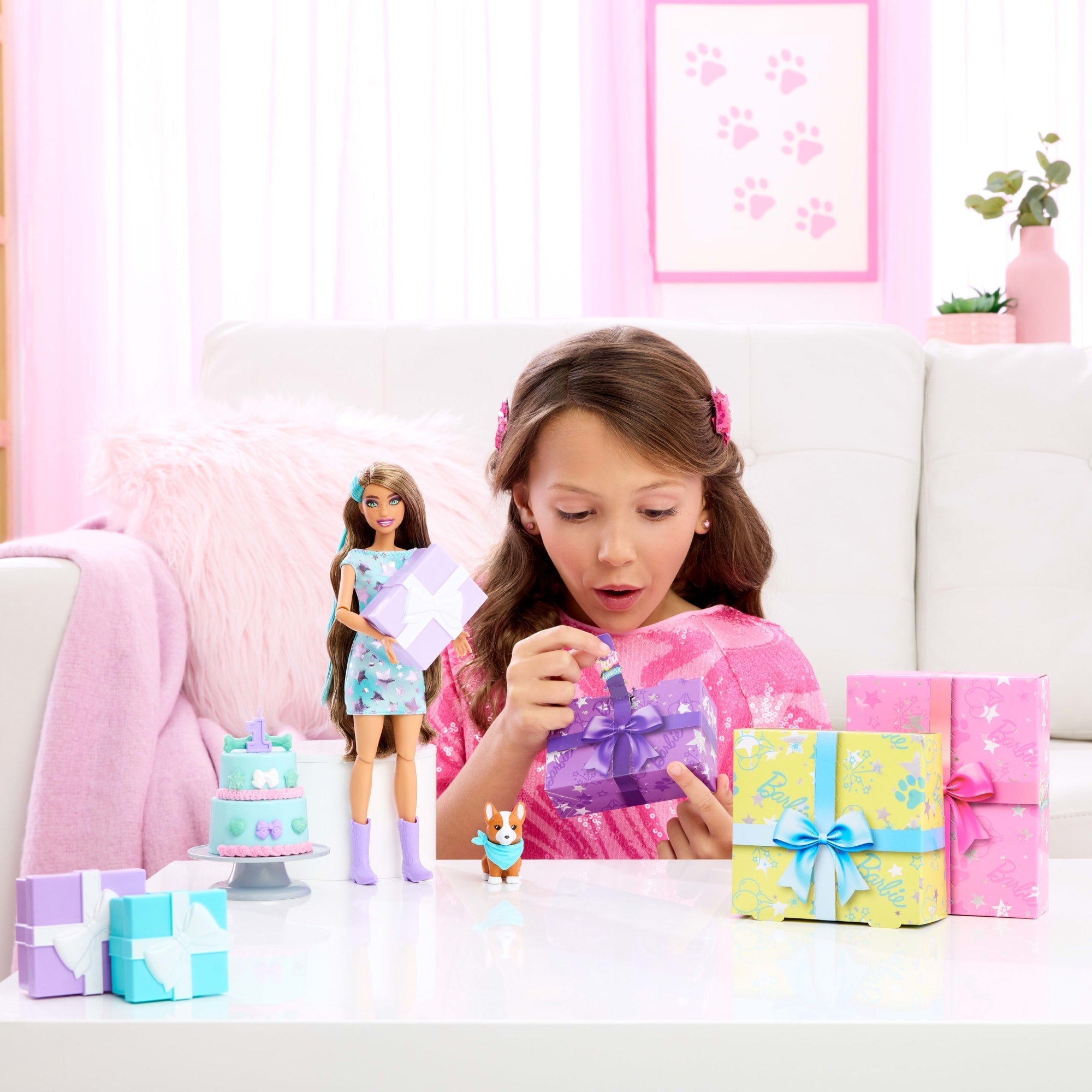 Barbie-Barbie Cadeau Surprise-Coffret Fête D’Anniversaire