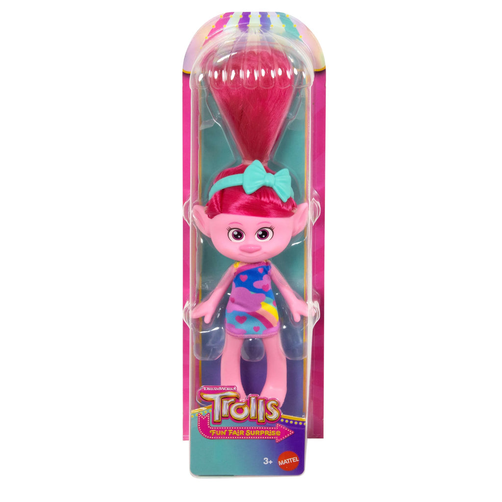 Dreamworks Trolls Fun Fair Surprise Trendsettin’ Queen Poppy Fashion Doll inspired By The Series
