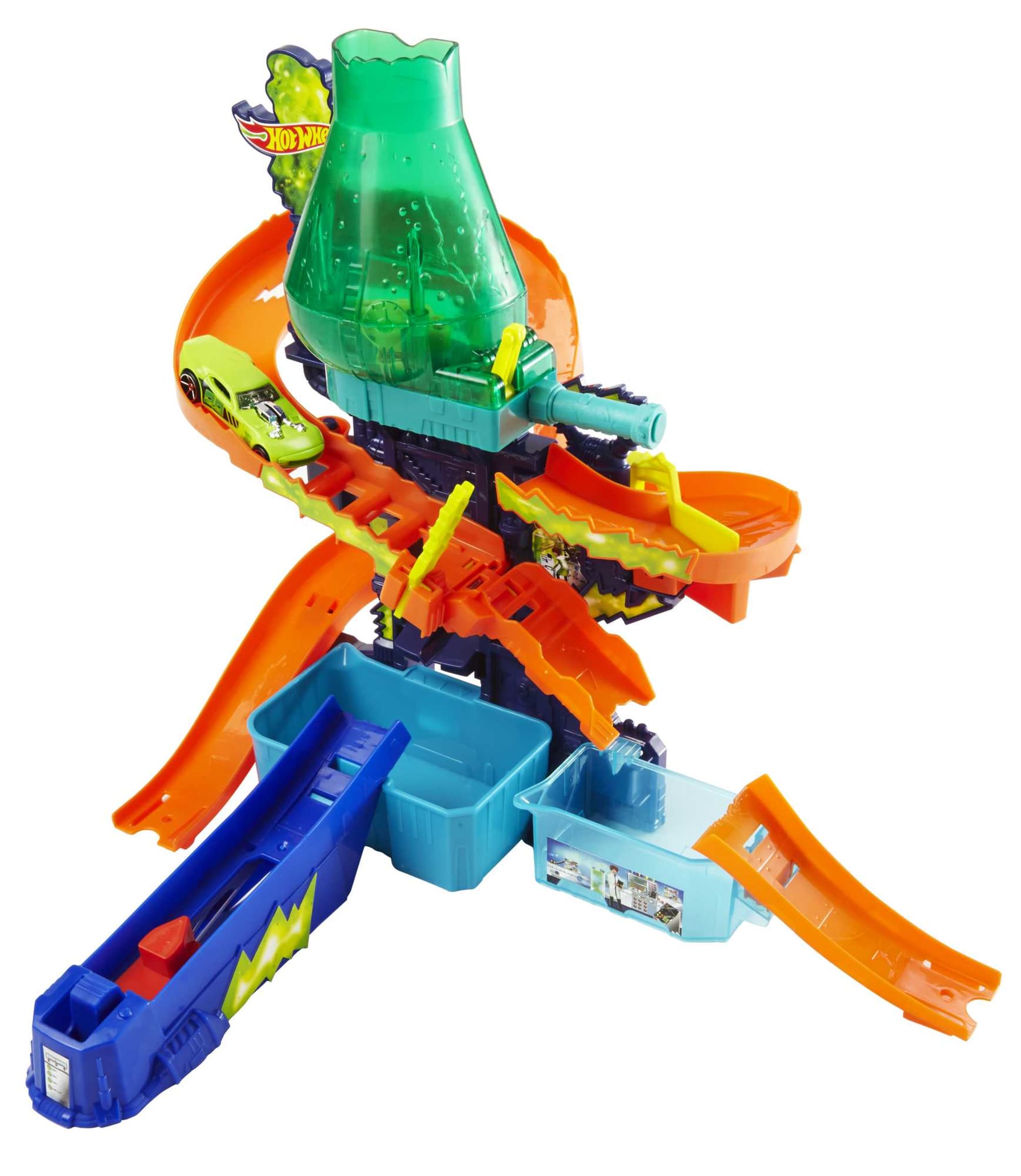 Hot Wheels City Pista de Brinquedo Color Shifters Laboratório Científico