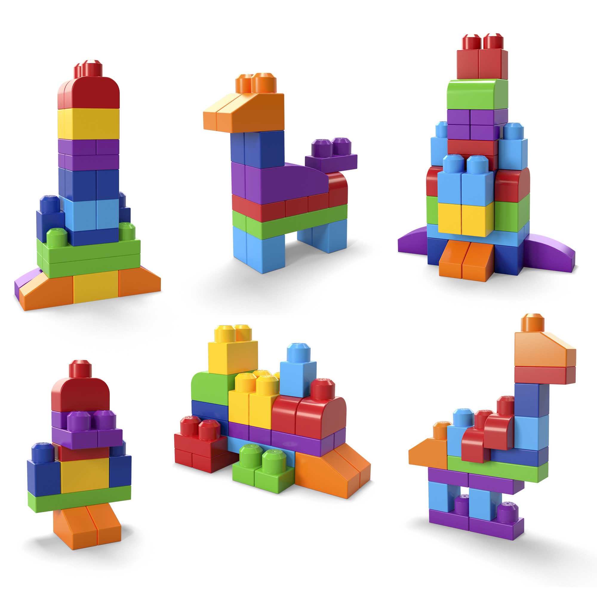 Mega Bloks Jogo de Construção Bolsa de Construção de 60 peças azul