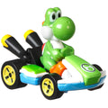 Hot Wheels Mario Kart Vehículo de Juguete Yoshi Estándar Kart