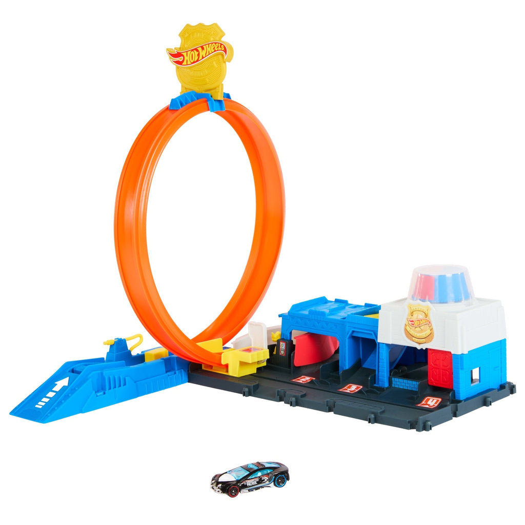 Hot Wheels  Ville  Coffret de Jeu  Super Station de Police, 1:64