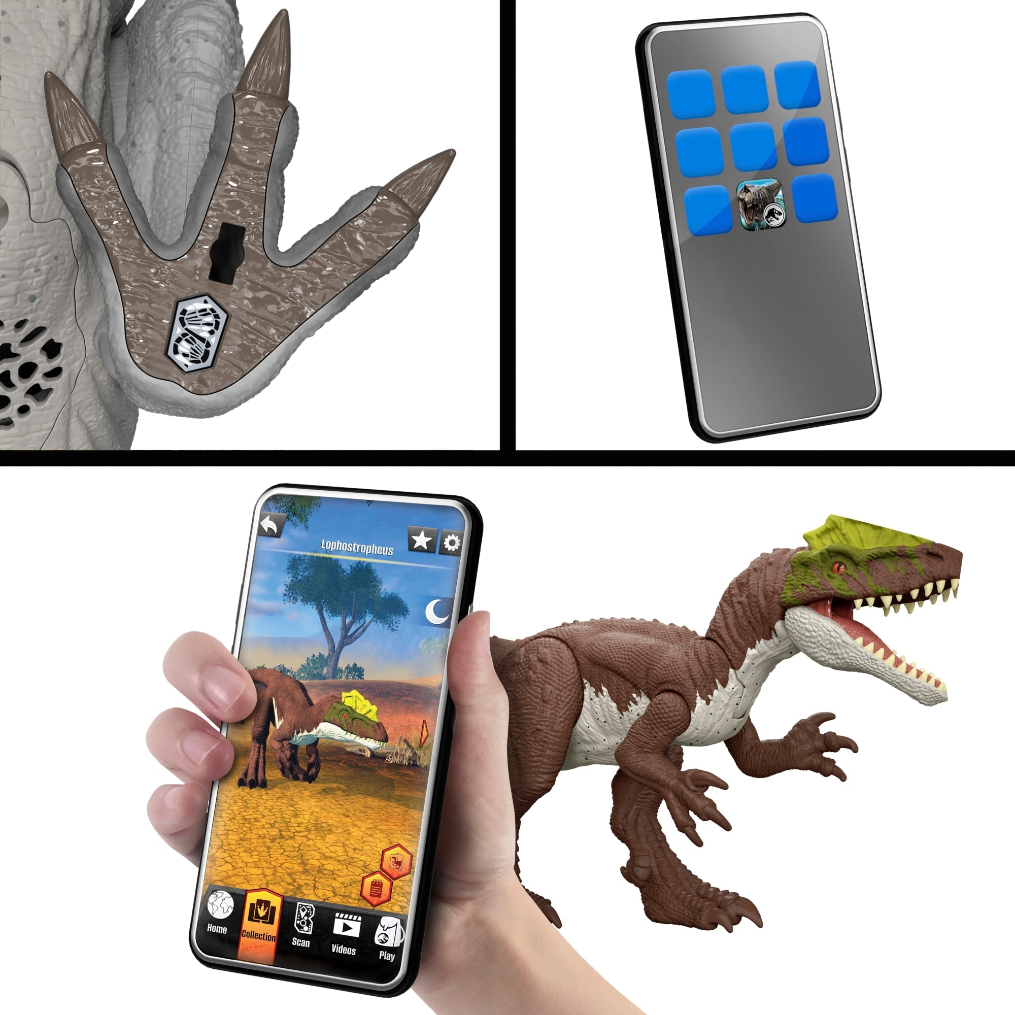 Jurassic World Dinossauro de Brinquedo Rebirth Rastreadore Gigantes Tyrannotitan