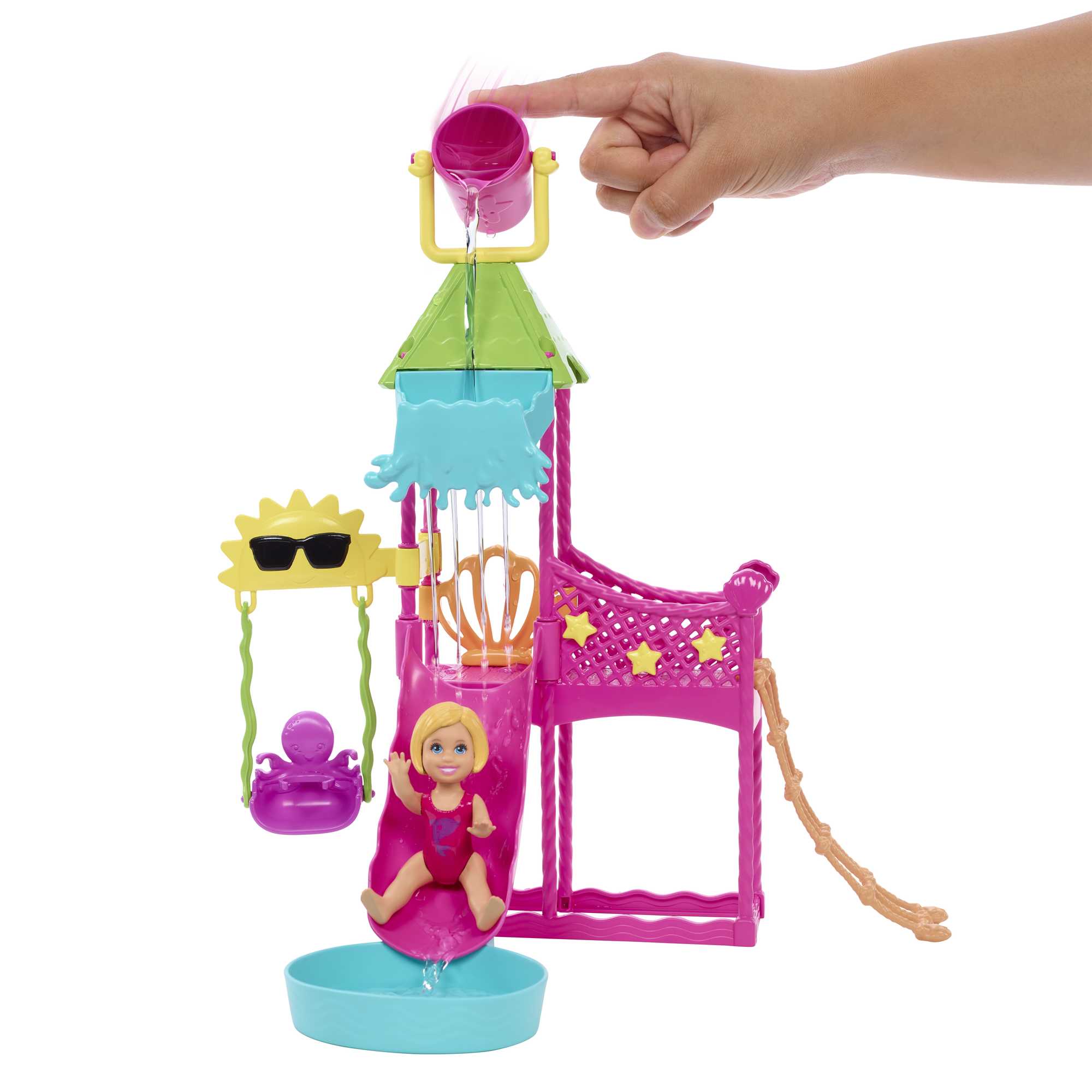 Barbie®-Skipper Premiers Jobs Coffret Parc Aquatique, Avec Toboggan