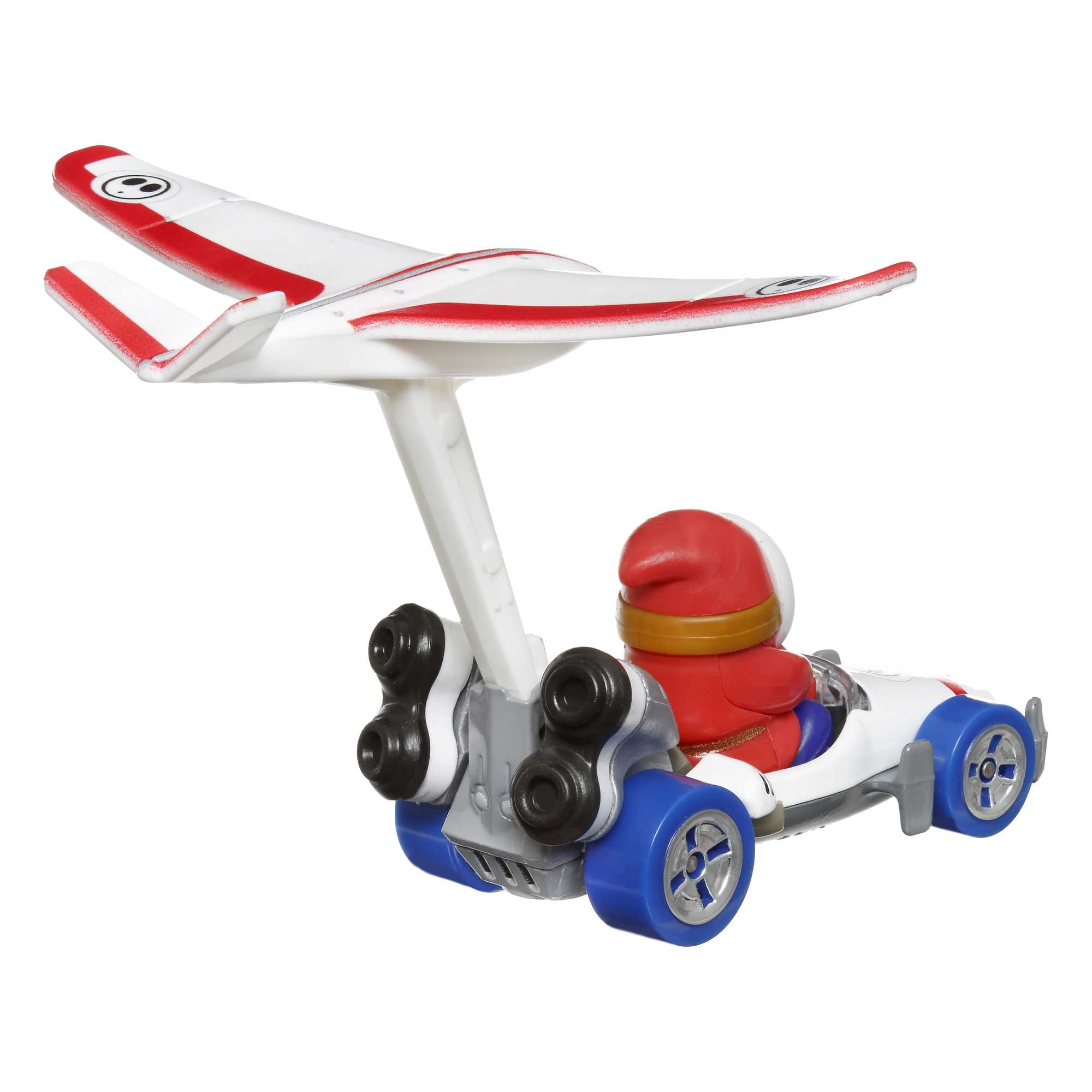 Hot Wheels Mario Kart Veículo de Brinquedo Shy Guy B Dasher com Plane Glider