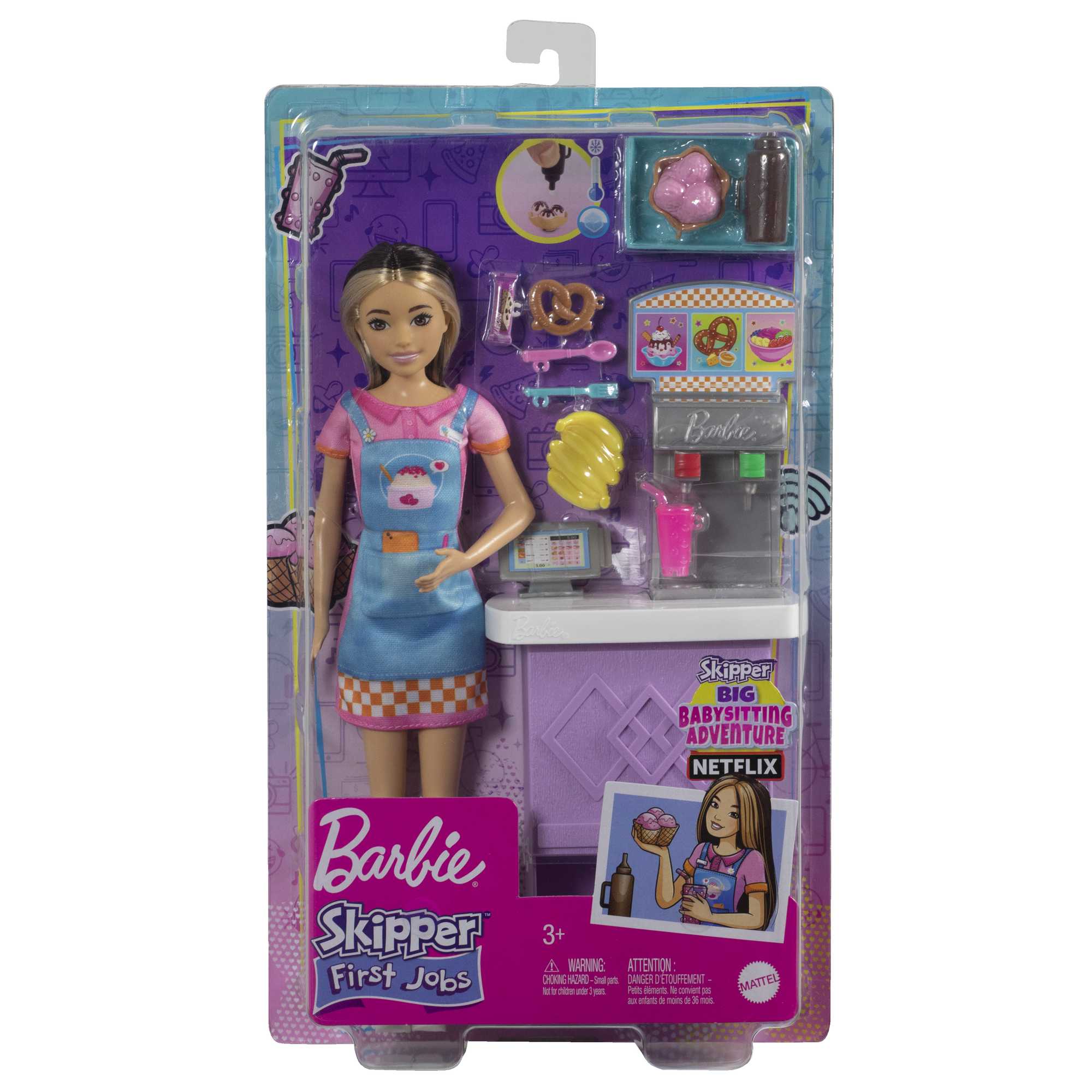 Barbie®-Skipper Premiers Jobs Coffret Snack-Bar, Avec Accessoires