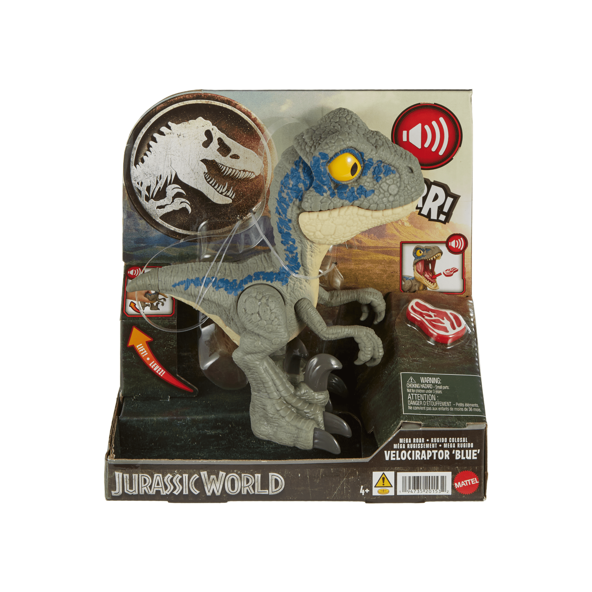 Jurassic World  Méga Rugissement  Blue Le Vélociraptor, Sons