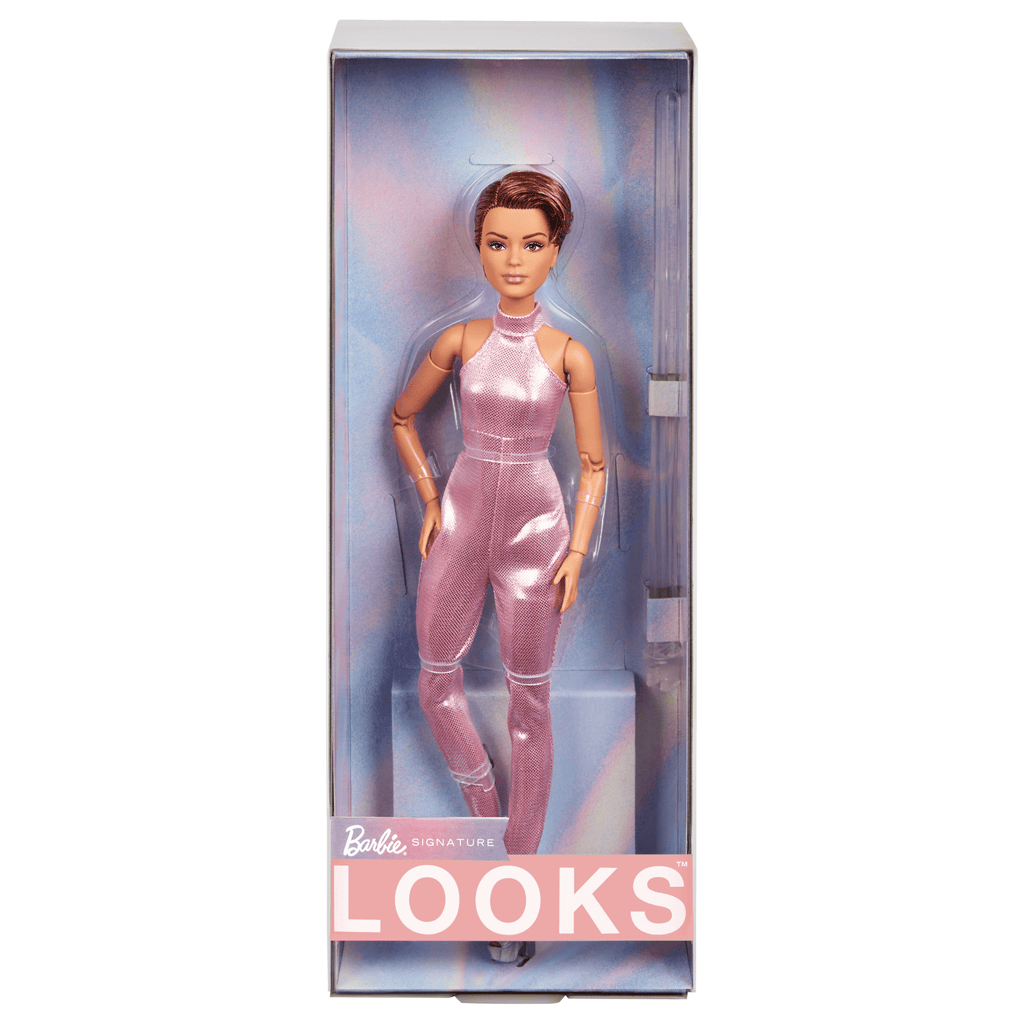 Barbie-Looks-Poupée de Collection N22, Coupe Garçonne et Combinaison