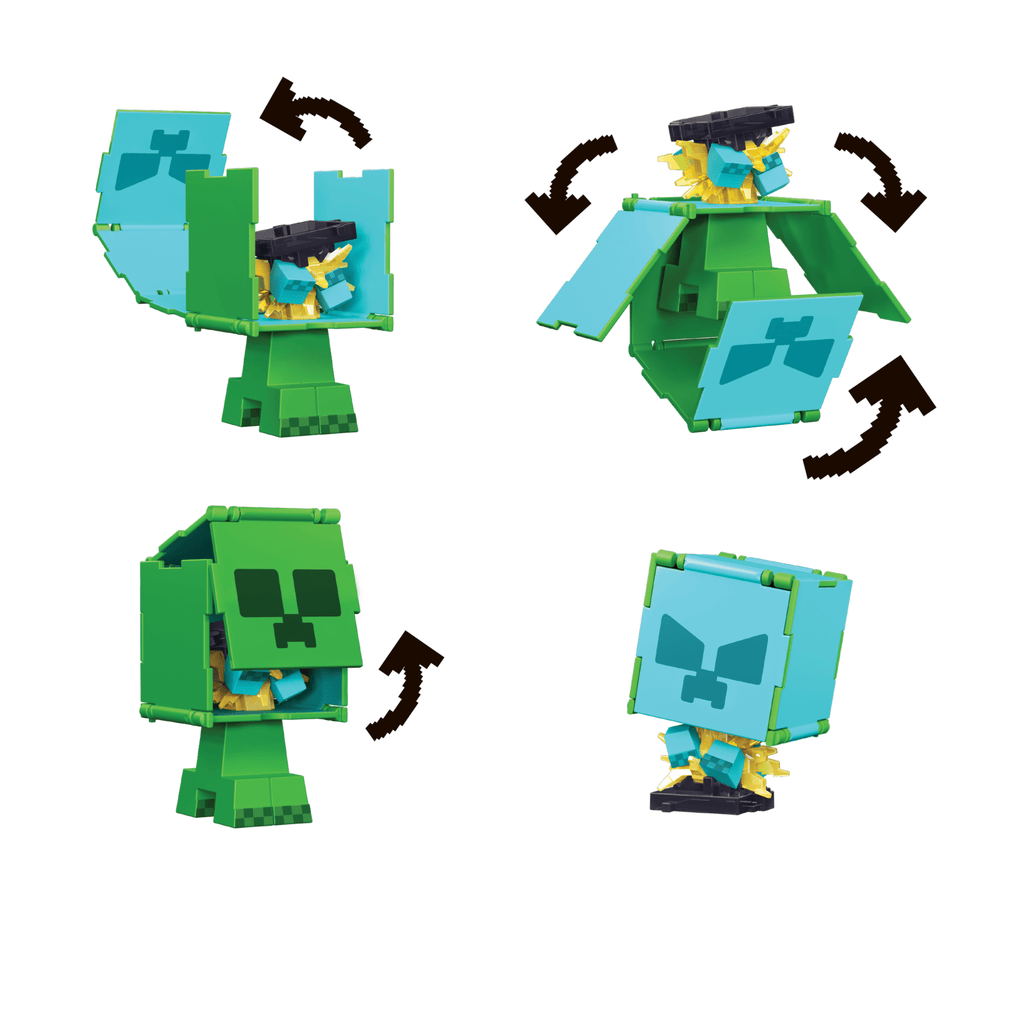 Minecraft Vanilla Figura de Brinquedo Flippin' de 3.75 Creeper + Creeper Carregado
