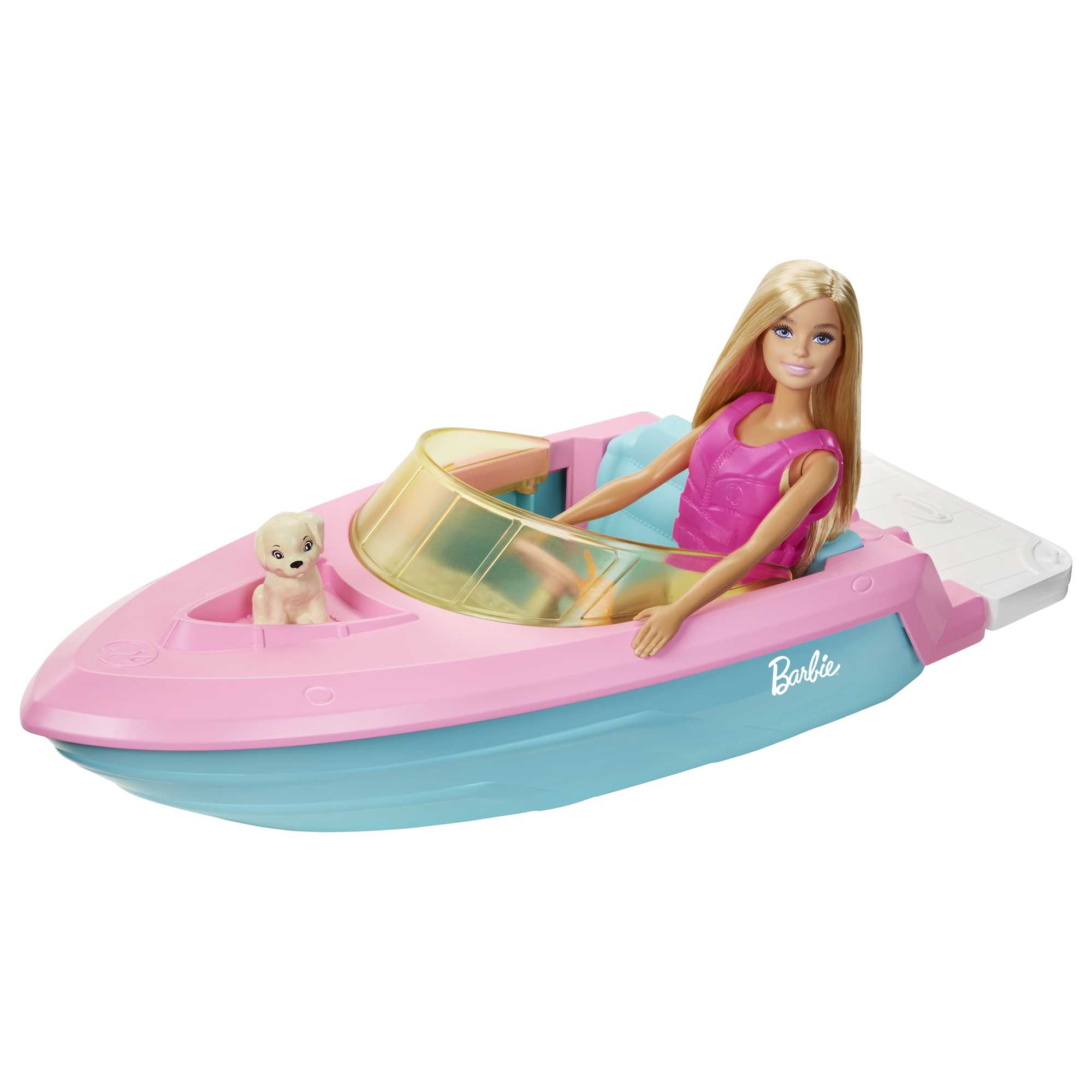 Barbie Set de Juego Bote acuático con Muñeca