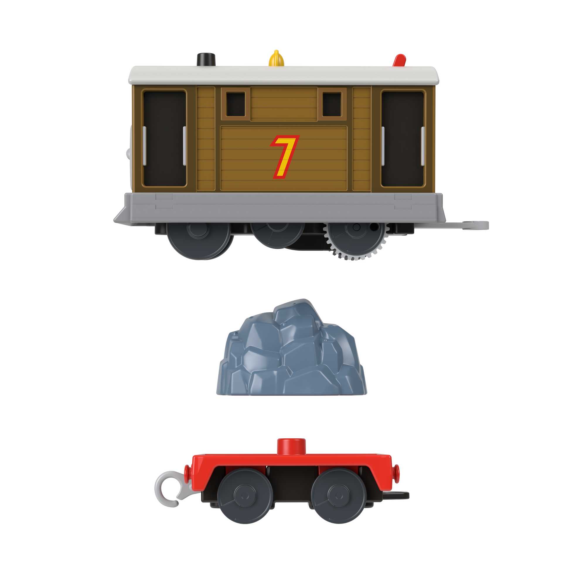 Thomas & Friends Toby Motorized Toy Train Engine With Cargo For Preschool Kids
