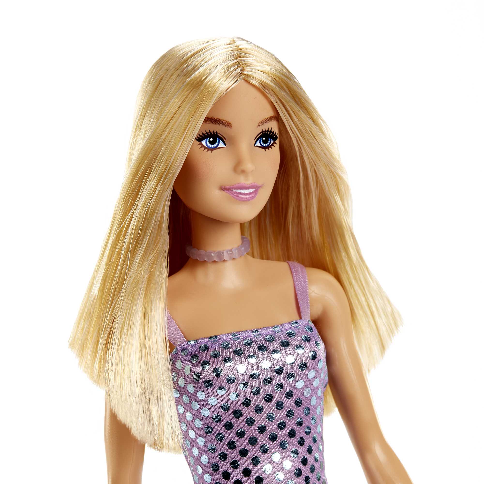 Barbie Fashion & Beauty Muñeca Glitz Vestido de Noche Lila