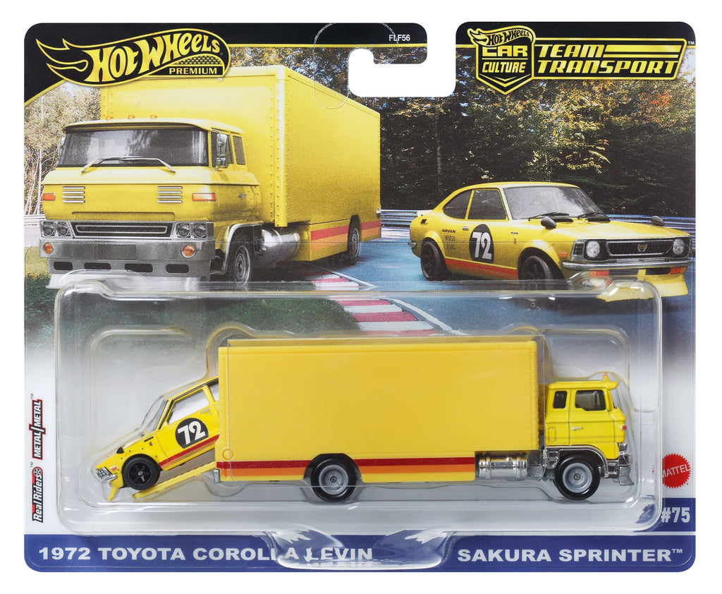 Hot Wheels Collector Vehículo de Colección Auto Transportador 72 Toyota Corolla Levin