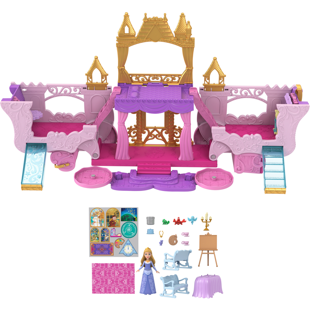 Princesses Disney-Calèche et Château-Coffret Avec Poupée Aurore
