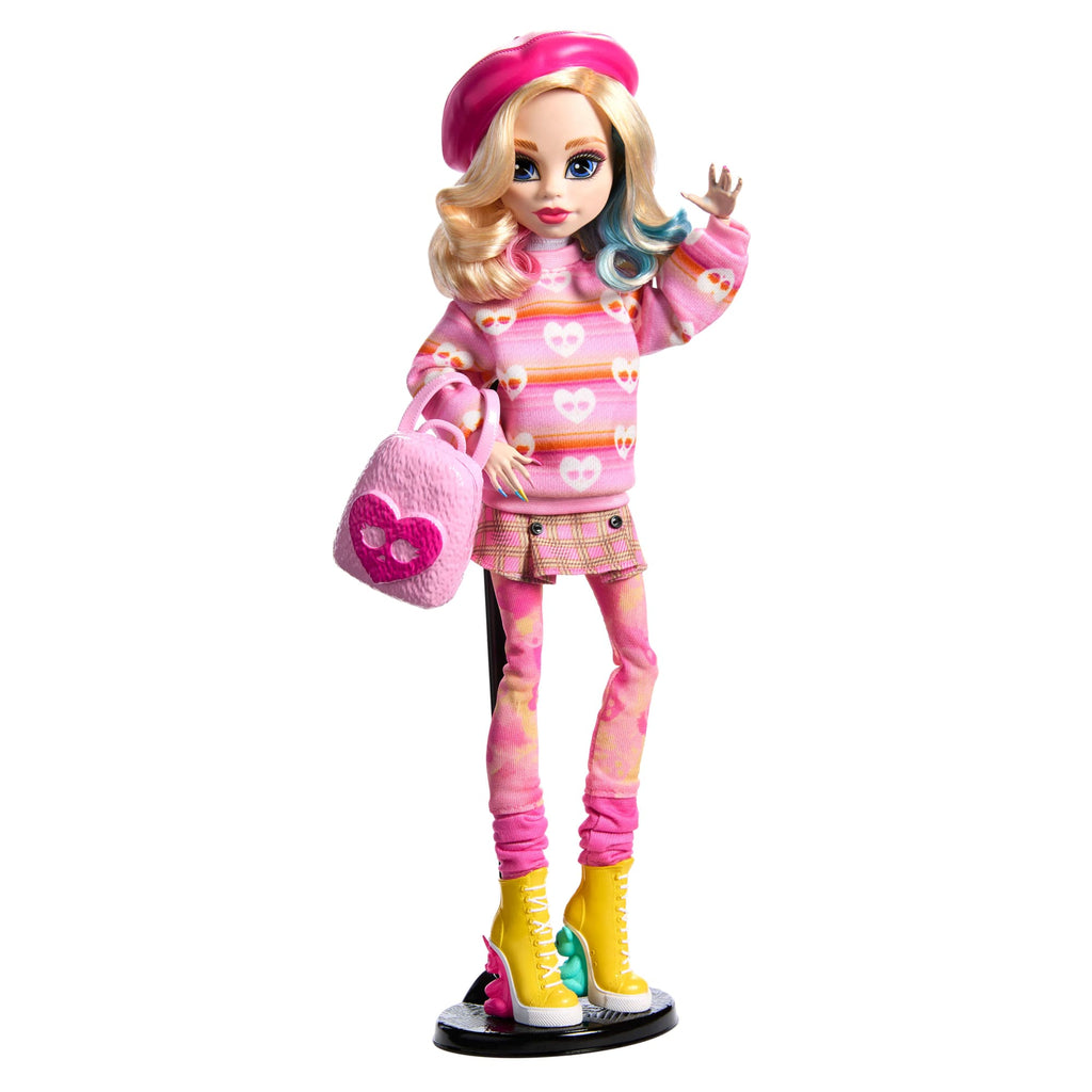 Monster High Wednesday Collectible Doll, Enid Sinclair in Pink Fashion With Accessories